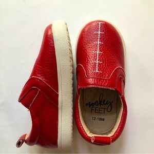 Monkey Feet Football 12-18M Boys Cherry Red Slip On Shoes Sneakers Infant Shoes